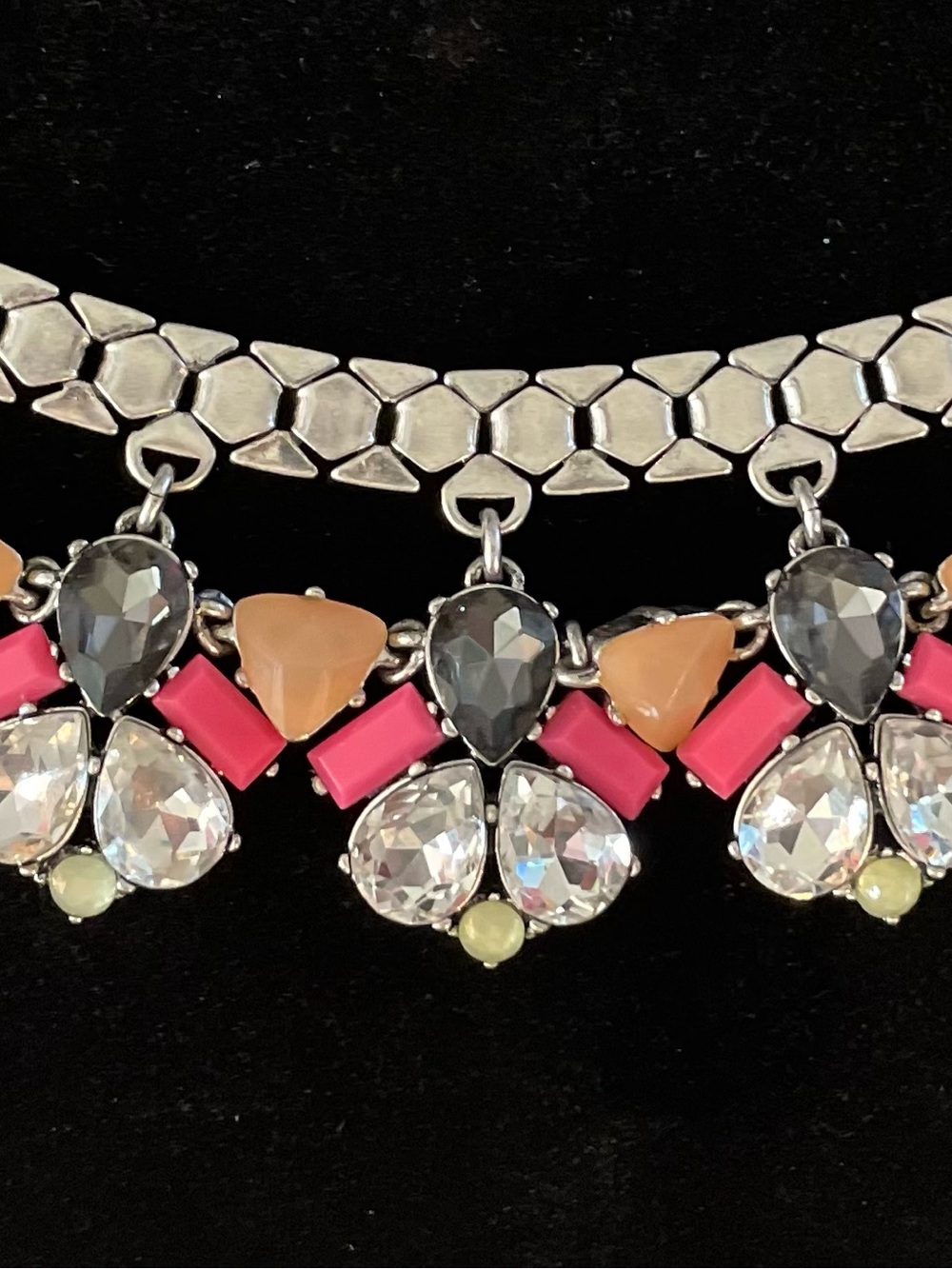 Stella & Dot “Callie” Statement Crystal & Pink Drop Necklace - Women Jewelry